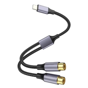 Cable de Audio USB C a RCA, Cable Divisor de Tipo C a RCA Hembra a Macho Y, con Chip DAC, 2 RCA a 2 - Product Image 1