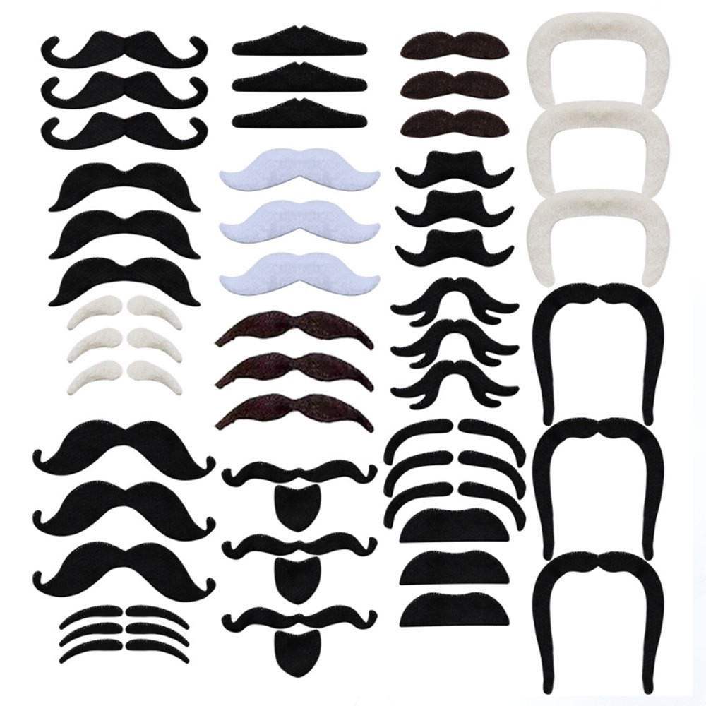 Fausse barbe 48 pièces ensemble