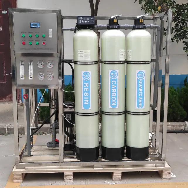 500l/H equipo de Sistema de agua potable Mineral puro sistema de purificación de agua a gran escala suavizante lámpara UV para tratamiento de agua