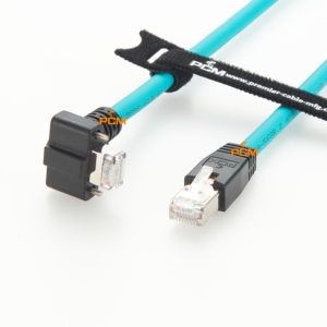 Câble Ethernet industriel Cat6a RJ45 prise droite à angle droit vertical, cordon de raccordement réseau blindé à haute flexibilité 2/5m - Product Image 3