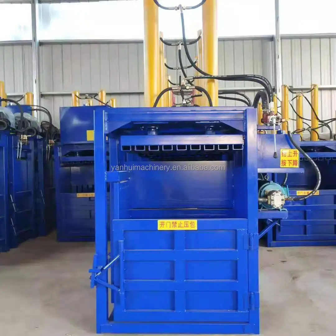Hydraulic carton baling press machine / Vertical plastic scrap baler / Waste plastic bottle press