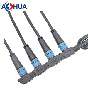 AOHUA 1 entrada 4 salida IP67 Controlador LED módulo de luz de calle macho hembra conectores de cable impermeables