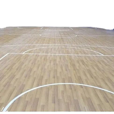 Penampilan Kayu Pvc Paling Populer Sintetis Lapangan Basket Lantai