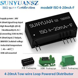 24VDC Loop Powered Two-Wire 4-20mA Converter <strong>Output</strong> Signal Conditioner for PLC Programming and Industrial Control