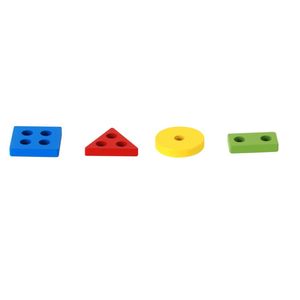 Ahşap sütun yapı taşları için çocuk bulmacaları erken eğitim şekli biliş eşleştirme el-göz koordinasyonu geyik oyuncak ayı - Product Image 5