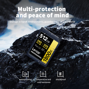 Ban đầu Lexar thẻ SD 1800x 256GB 128GB r280mb/S w210mb/S 512GB SD Flash thẻ nhớ cho 4K máy ảnh chuyên nghiệp - Product Image 5