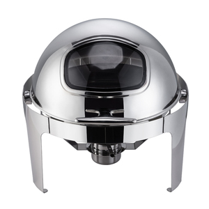 高級大型ステンレス鋼摩擦皿ゴールド6Lビッグロールトップラウンドケータリング摩擦皿フードウォーマーミニ摩擦皿