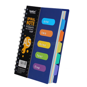 Tùy chỉnh 8x11 Đại Học cai trị xoắn ốc máy tính xách tay duy nhất chủ đề 100 tấm số lượng lớn các loại màu sắc giấy & bìa in ấn - Product Image 1