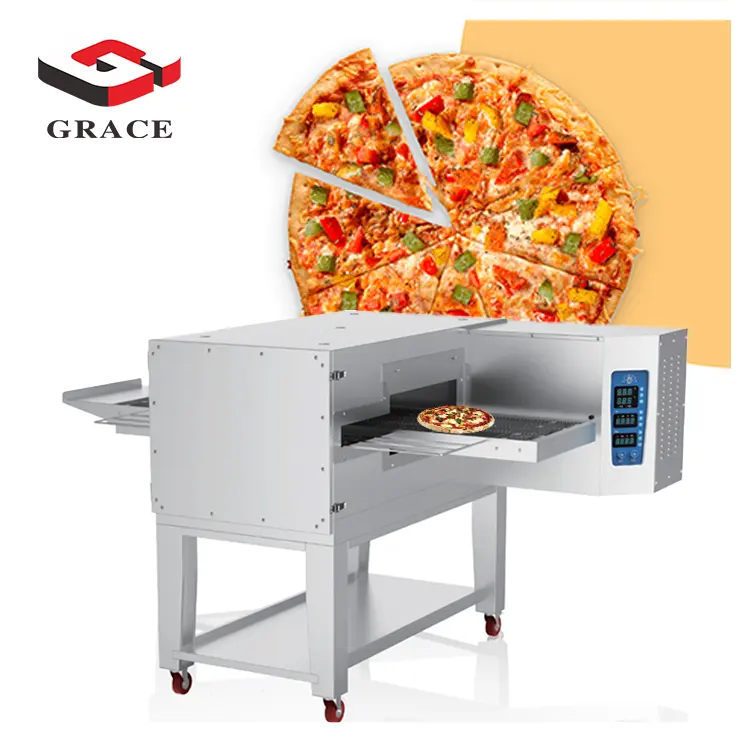 Widely Used Commercial Restaurant Kitchen Equipment 12 Inch Electric Gas Rotary Belt Chain Conveyor Pizza Oven for sale