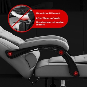 Ergonomische Moderne Designlift Bureaustoel Voor Thuisgebruik Comfortabele Rugleuning Voor Lang Zitten Gemaakt Van Synthetisch Leer - Product Image 4