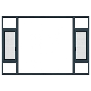 シーリング & 断熱インビジブル機能付き粉体塗装アルミニウム窓 - Product Image 3