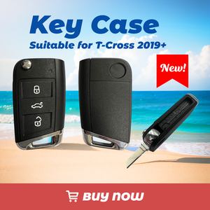 <strong>New</strong> Release Flip Folding <strong>Key</strong> Shell Case for <strong>VW</strong> T-Cross 2019+ Replacement Car <strong>Key</strong> - Product Image 3