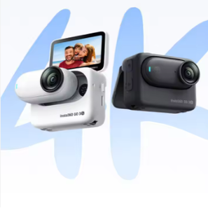 Siyah Insta360 GO 3/GO3 4K spor Vlog kamera Extreme Pro FlowState stabilizasyon 4m su geçirmez minik küçük yüz izleme - Product Image 2