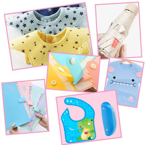 Botón a presión de plástico para bebés al por mayor, botón a presión redondo de color personalizado con logotipo personalizado, materiales respetuosos con el medio ambiente - Product Image 5