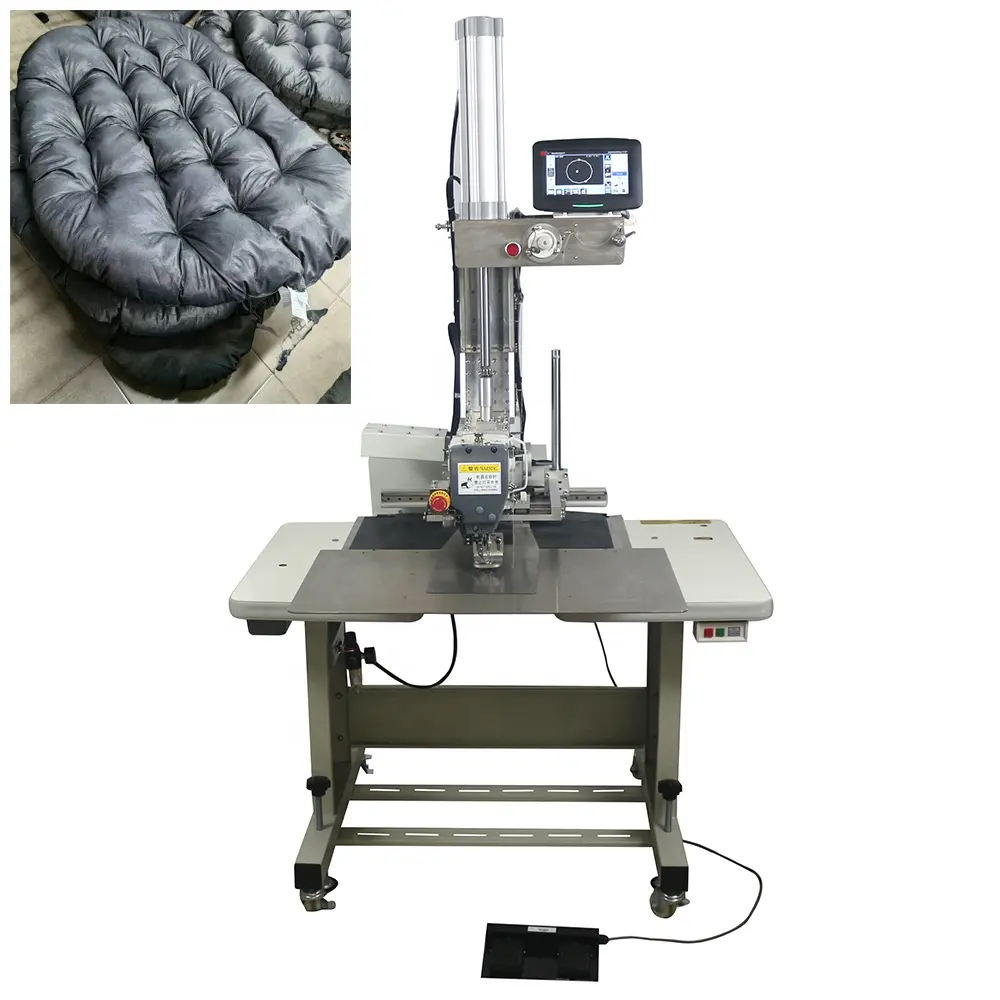 Máquina de costura automática do furo do travesseiro, para travesseiros, máquina automática de costura