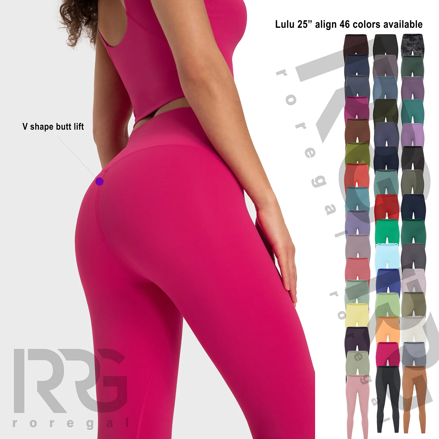 2024 New Lulu Align Classic hohe Taille Gesäßstraffung Nylon Elasthan Damenhosen Fitnessstudio Fitness Yoga Sport Lemonleggings