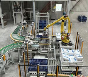 Sistema de paletización industrial Robot de carga y descarga Máquina apiladora Paletizador robótico