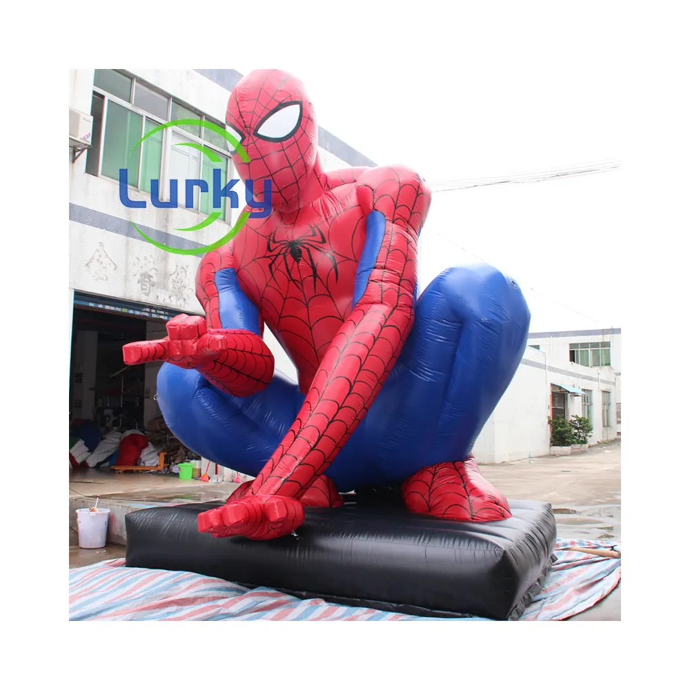 Tema di qualità commerciale Spider Man gonfiabili giocattoli accessori, bambola gonfiabile che pubblicizza la promozione del marchio