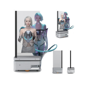 工場OEM55インチOLEDスクリーン両面垂直床置きOLED透明デジタルサイネージディスプレイ - Product Image 5