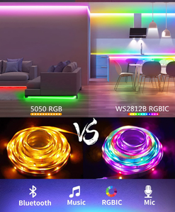 12V RGB striscia di luce intelligente 5050 SMD 60LED vacanza striscia a LED APP WiFi controllo vocale flessibile telecomando luce per le vacanze - Product Image 2