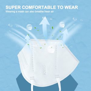 Masker wajah pelindung KN95, dapat diatur dan dilipat dengan earloop lembut & bernapas bahan individu pak MOQ rendah dapat diterima - Product Image 4