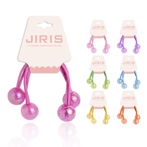 JIRIS Cute Dazzling <strong>Elastic</strong> Hair Ties Glitzy <strong>Colorful</strong> Silk Bobbles for Summer Party Sports Wholesale for Kids and Sweet Girls