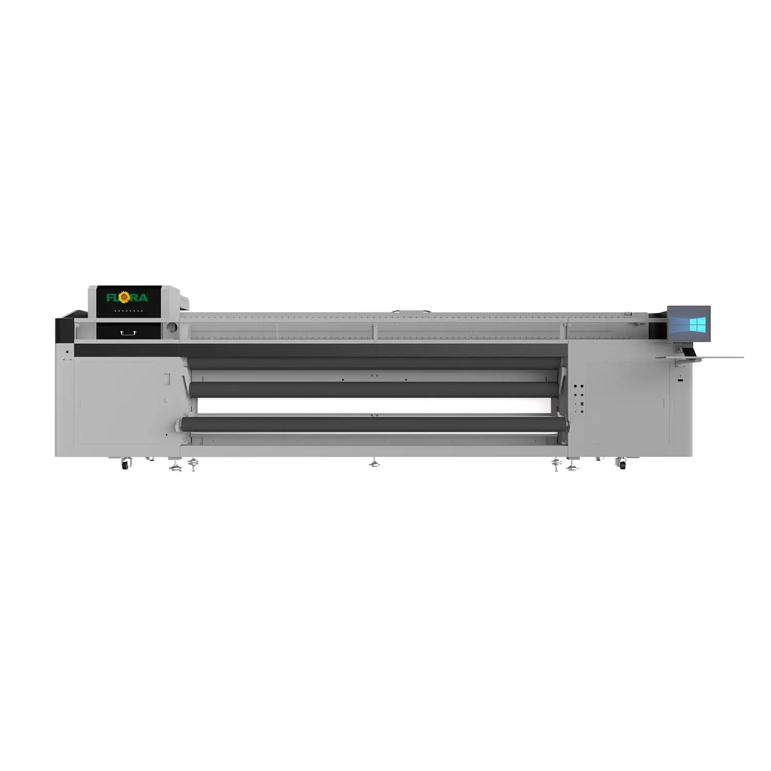 Flora 4-6 warna W & V 3.2m UV Inkjet Printer Epson T3200 Roll untuk Roll kustom cetak sesuai permintaan Digital mesin cetak dengan lampu LED