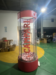 新型充气立方体现金抓取机摊位抓钱游戏活动充气钱飞取机 - Product Image 6
