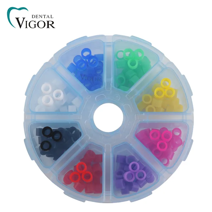 Círculo de identificación multicolor Silicona Desinfección autoclavable Instrumentos dentales Anillo de código de color