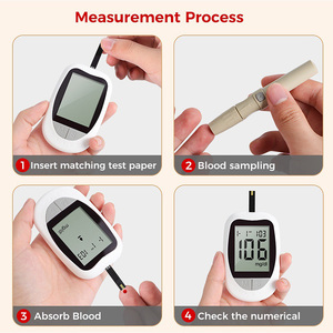 Nhanh chóng kiểm tra glucometer Thiết bị giám sát cho Blood Glucose thử nghiệm và tiểu đường lượng đường trong máu màn hình kỹ thuật số Meter bệnh tiểu đường - Product Image 2
