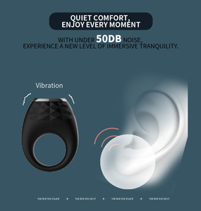 أوديكو قوية للرجال حلقة قضيب كبيرة هزازة الاستمناء حلقة الديك تهتز للأزواج الذكور - Product Image 2