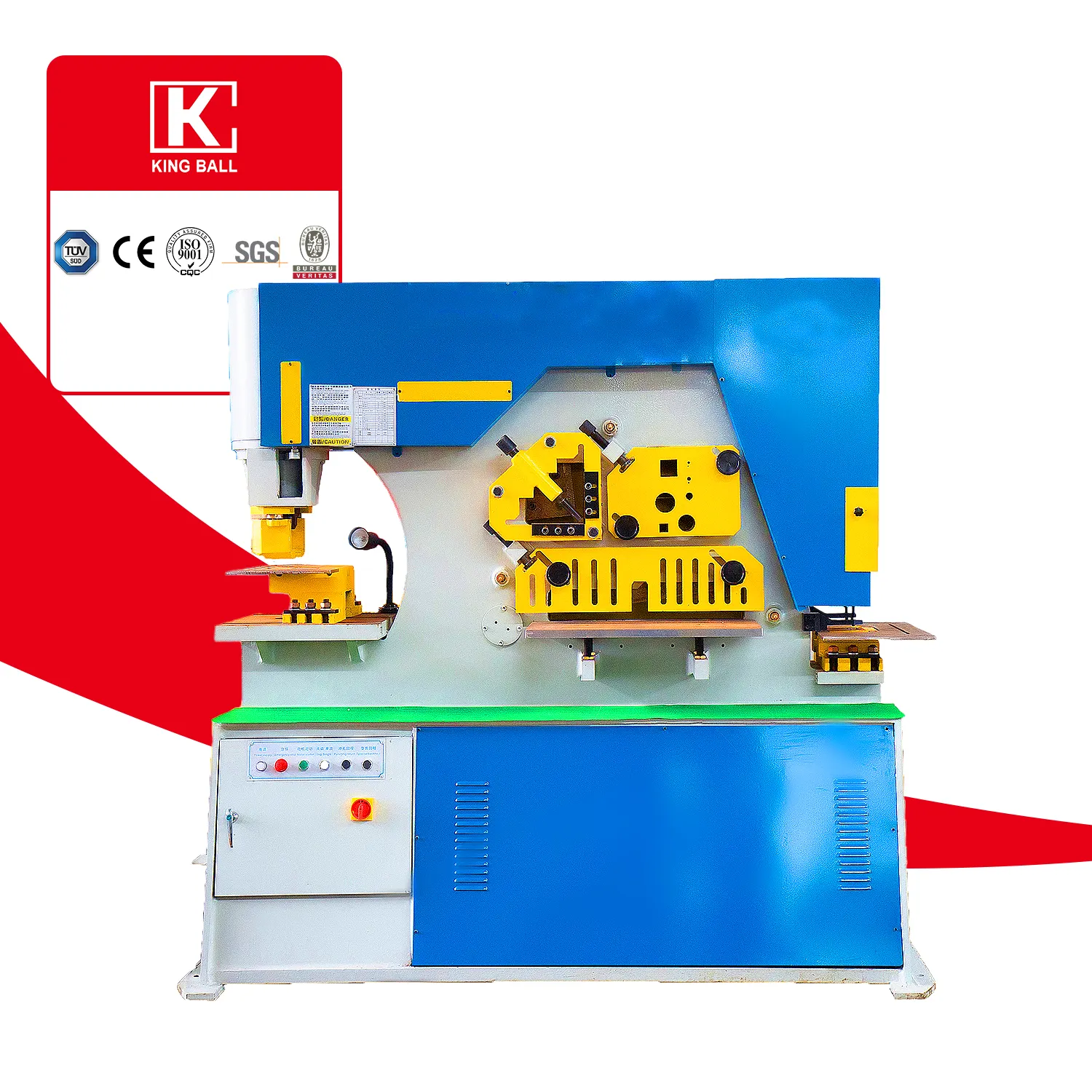 Kingball Q35Y-20 100Ton demir çalışma makinesi hidrolik demir kesme makinası pres kesim makinesi