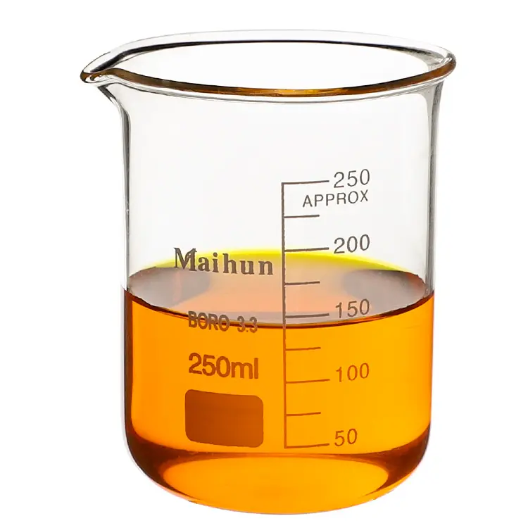 Venta bueno borosilicate3.3 alta transparencia durable en vaso de vidrio para la escuela