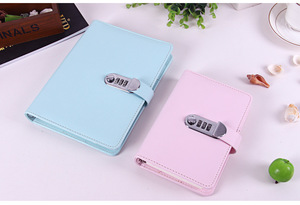 Customized <strong>Notebook</strong> Ring Binder with Lock Pu Leather <strong>Notebook</strong> with <strong>Coded</strong> Lock 3D Password Budget Binder A5 A6 Diary <strong>Notebooks</strong>