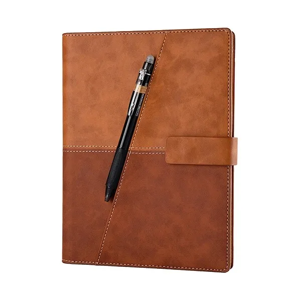 Funda de cuero PU A5, regalo perfecto, libreta con 6 anillas borrables reutilizables inteligentes para escribir y dibujar