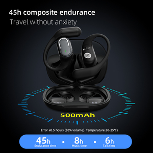 Écouteurs intra-auriculaires sans fil T5 avec son surround 3D 5.4 pour affichage numérique IPX5 Étanche Bass Boost Earhook - Product Image 3