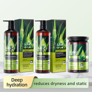 Set Perawatan Rambut Krim Vegan Bebas Silikon <span class=keywords><strong>Aloe</strong></span> <span class=keywords><strong>Vera</strong></span> - Sampo, Kondisioner & Masker Rambut Anti-Rontok untuk Perbaikan Rambut Rusak - Product Image 5