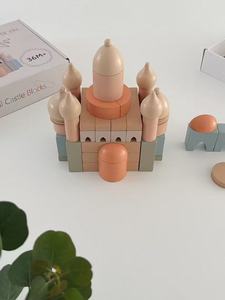 Đầy Màu Sắc Gỗ Câu Chuyện Cổ Tích Lâu Đài Nhà Chơi Xây Dựng Khối DIY Phong Cách Giáo Dục Đồ Chơi Set W & Z 48x37x31Cm Cho Tuổi 2 + Unisex - Product Image 3