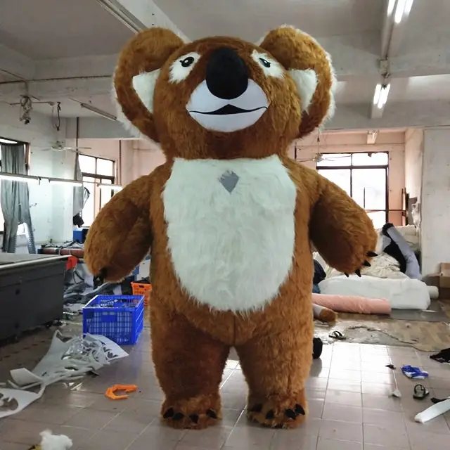 Disfraz de koala inflable para baile y caminar, cosplay de animales de 2M, precio de fábrica, para Centro Comercial