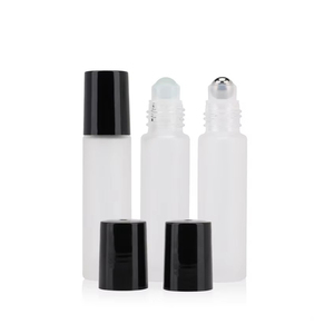 カスタマイズされた5ml 8ml 10mlロールオンボトル香水/エッセンシャルオイル用金属ローラーボール用フラットクリアガラス包装フェイスクリーム用 - Product Image 4