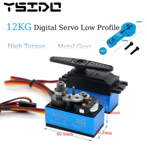 มอเตอร์เซอร์โวดิจิตอล12kg แบบเร็วรายละเอียดต่ำพร้อมแตร25T สำหรับรถ RC 1/10 1/12 wltoys TRX4 SCX10หุ่นยนต์ RC เฮลิคอปเตอร์ตีนตะขาบ - Product Image 2