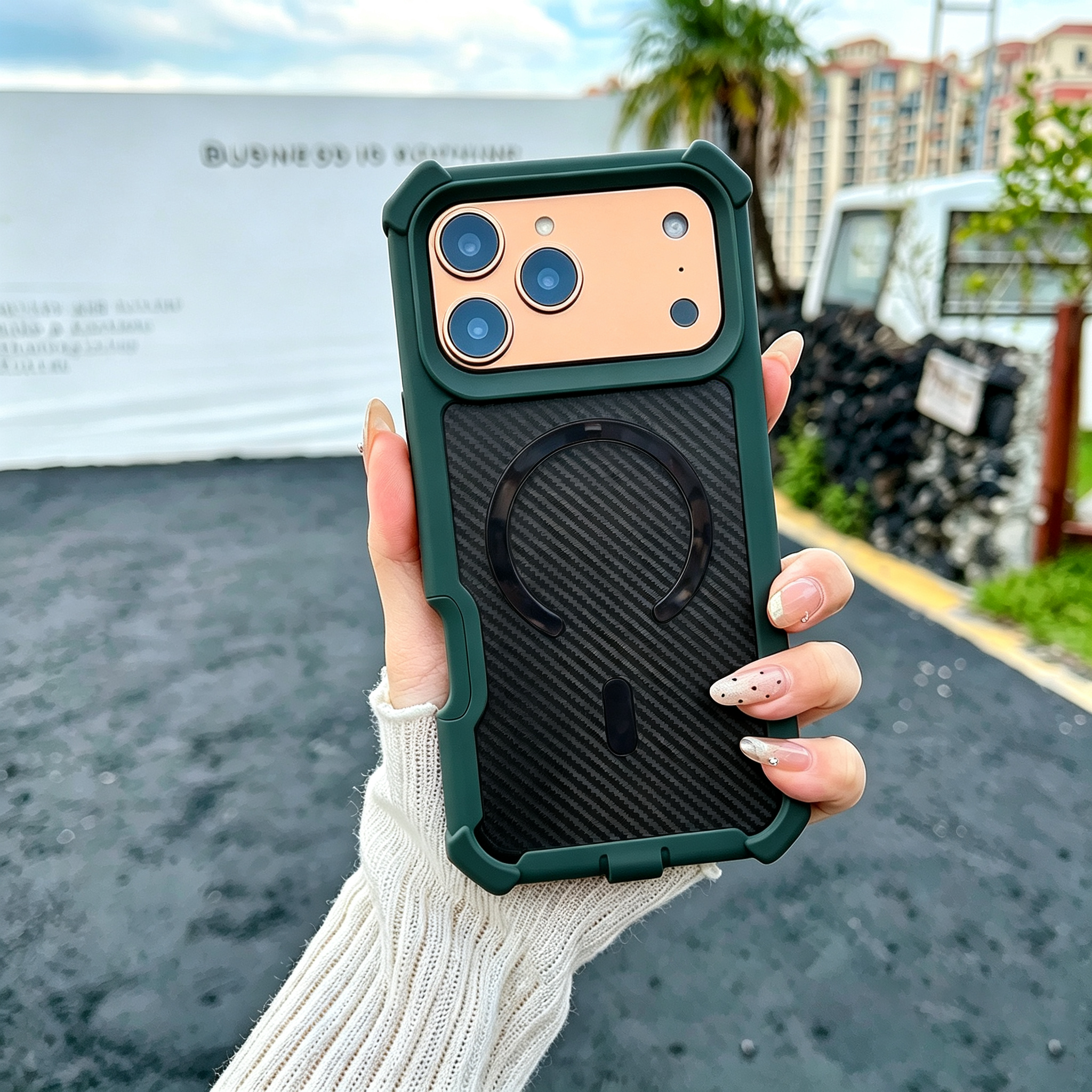 Emerald green+Black