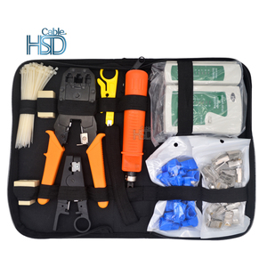 Profession elles Netzwerk-Toolkit-Set RJ45 Rj12 RJ11-Crimp inklusive Netzwerkkabeltester-Tool-Kits Benutzer definiertes Paket