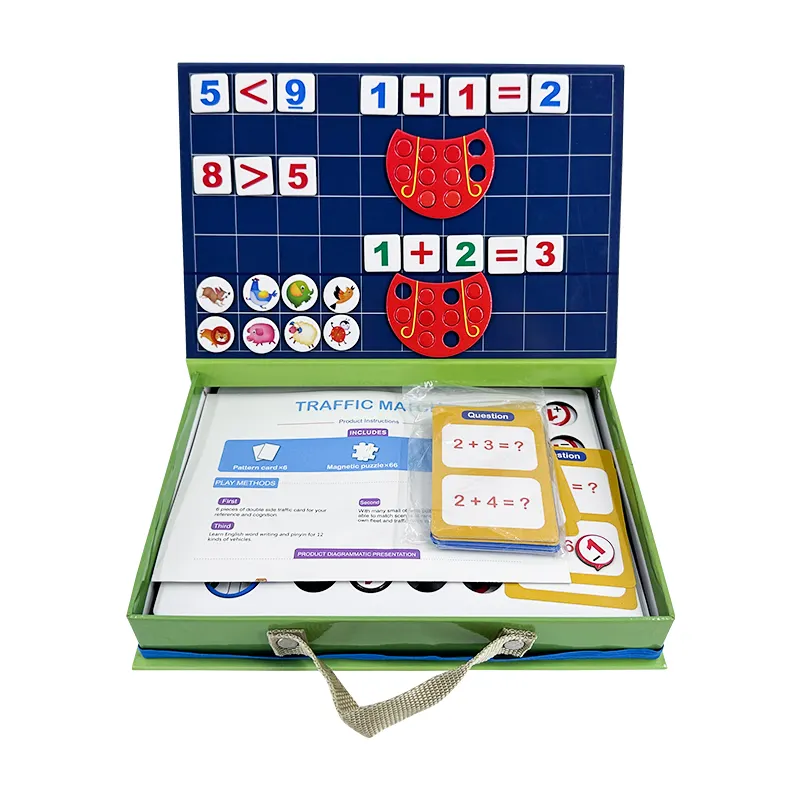3〜6歳の子供向け磁気パズル幼児ジグソーパズル教育玩具3DDIY学習番号マグネットパズル