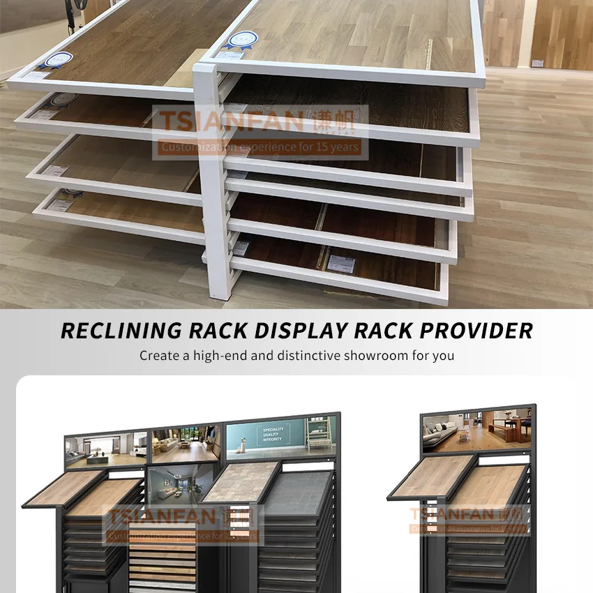 Custom Modern Marble Granite Quartz Rack Ceramic Stainless Steel Porcelain Sample Stone Stand Tile Display Showroom