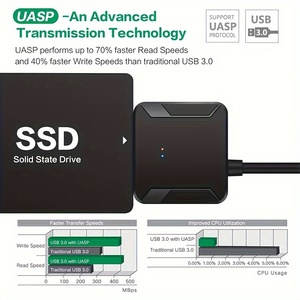 Для Sata Usb 3,0 адаптер кабель внешний жесткий диск адаптер для Sata 3 к USB3.0 15PIN адаптер для жесткого диска соединительный кабель - Product Image 4