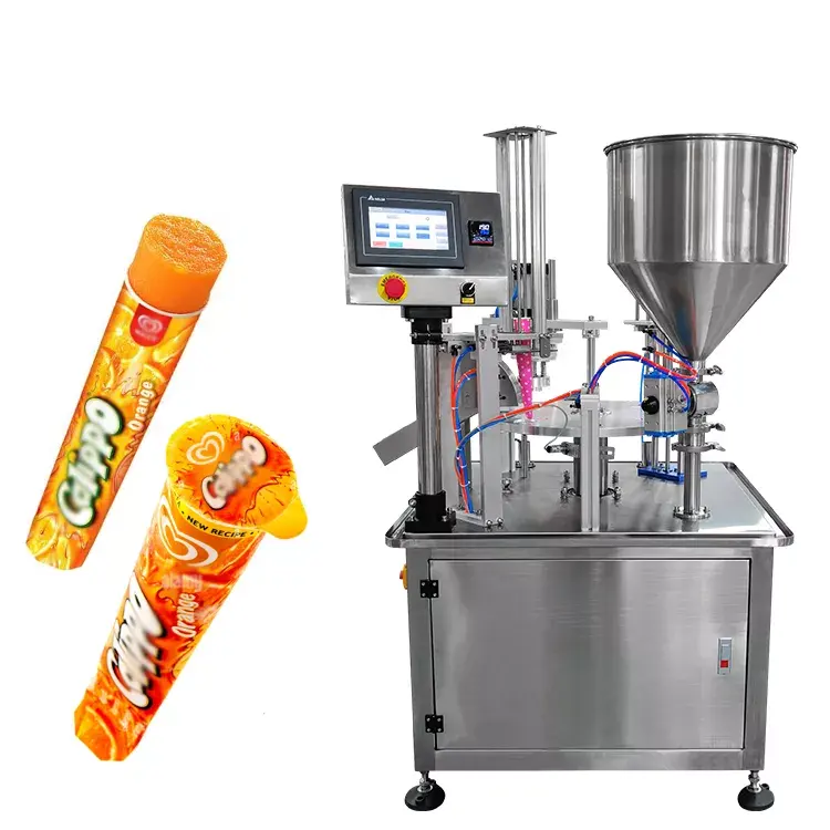 JYD Automatischer Plattenspieler Calippo Ice Lolly Making Verpackungs maschine Calippo Ice Cream Pop Paper Tube Filling Sealing Machine