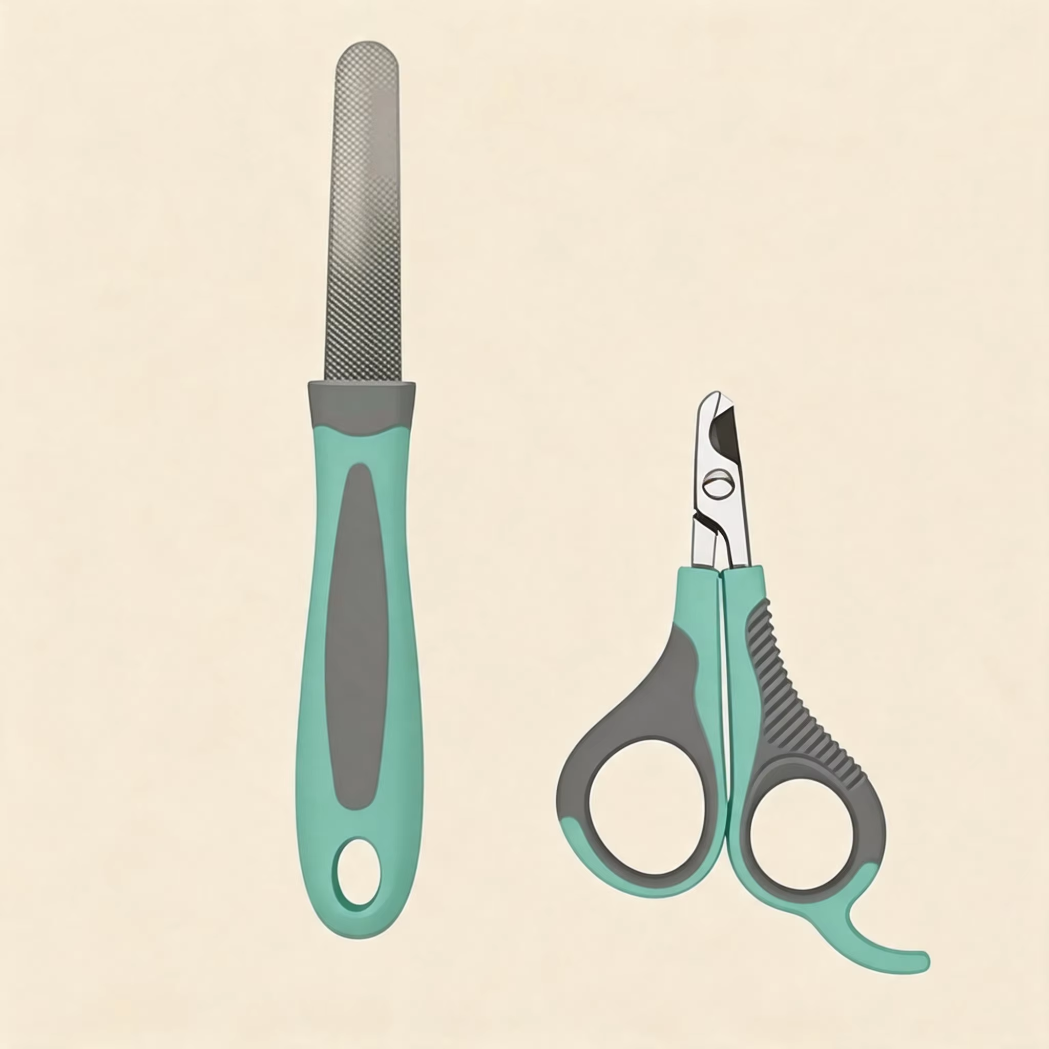 Pet Nail Clipper Set Blue Clipper 11cm File 16.3cm