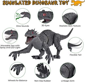 Spray Remote Control Dinosaur <strong>Toy</strong> Velociraptor Realistic Walking <strong>Roaring</strong> Eyes Moves 2.4Ghz RC Robot Electronic Dino <strong>Toys</strong> - Product Image 5