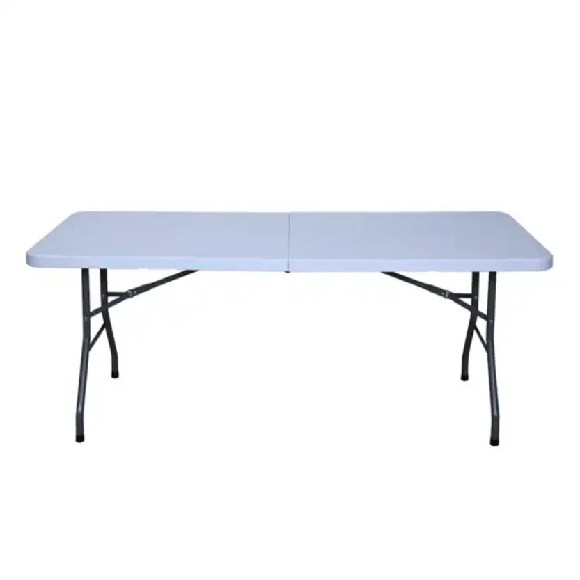 Ty table pliante extérieure portable table de jardin pliable 6ft tables et chaises rondes en plastique blanc pour événements fête plegables